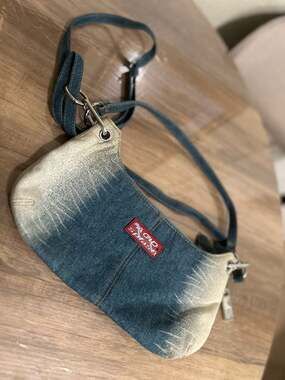 Acid Splash Y2K Vintage Denim Shoulder Bag